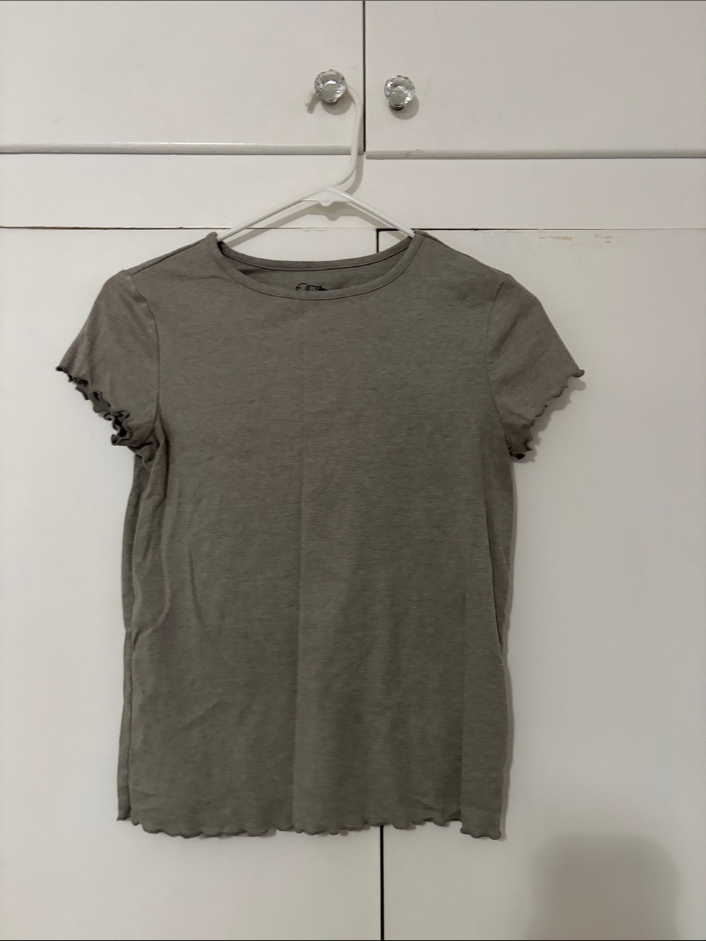 art class Olive Green Lettuce-Edge Short Sleeve Tee